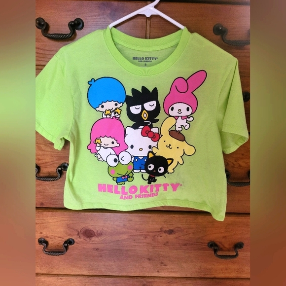 Hello Kitty & Friends Crop Top Tshirt - Picture 1 of 4